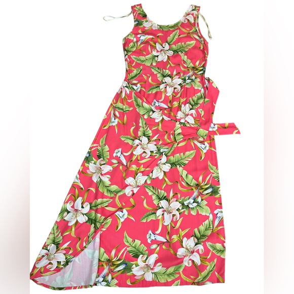 La Cabana Hawaiian Tropical Print Wrap Dress, size S - Picture 1 of 8